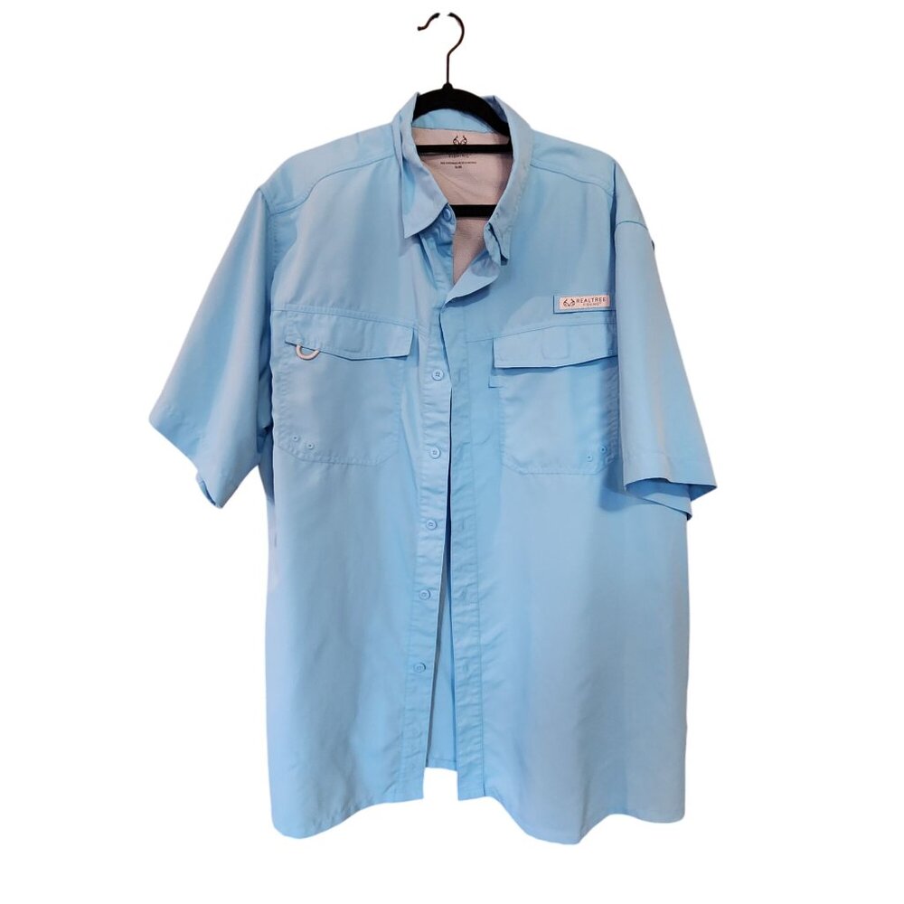 Realtree Fishing Short Sleeve Vented Fishing Shirt Mens XL